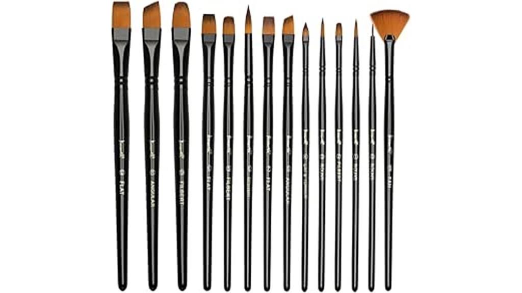 14 piece artist brush set
