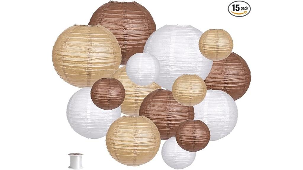 15 piece paper lantern set