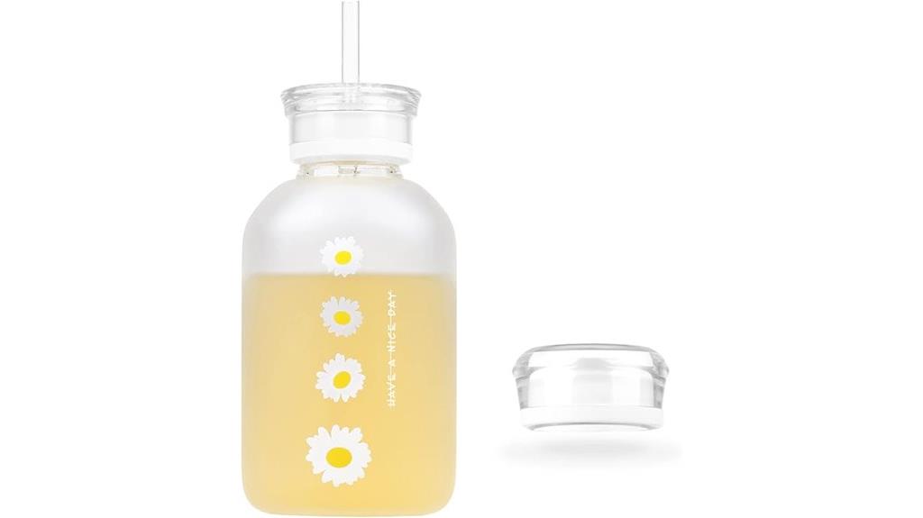 16oz water bottle with straws
