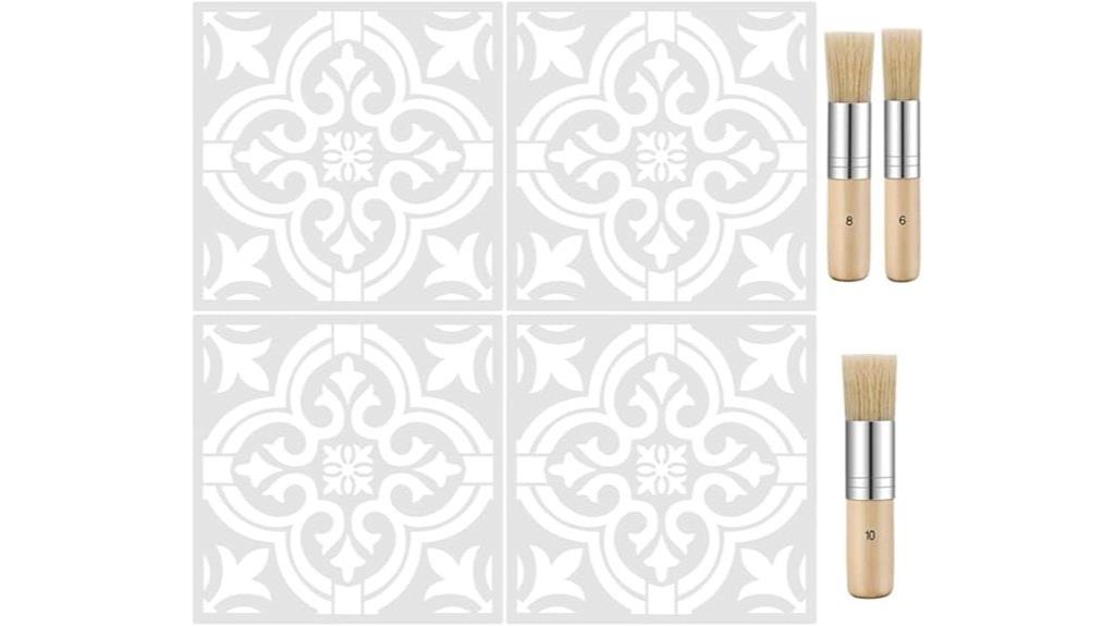 7 piece wall stencil kit