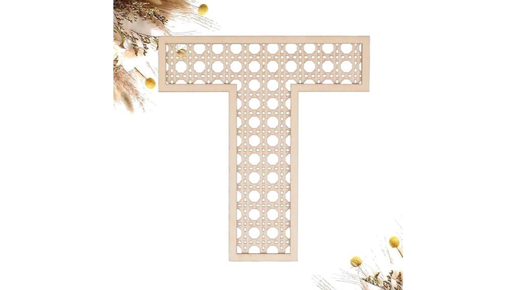 8 inch rattan letter decor