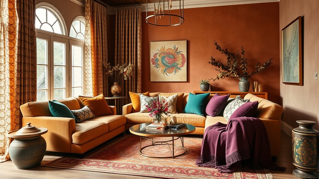 add vibrant jewel tone accents