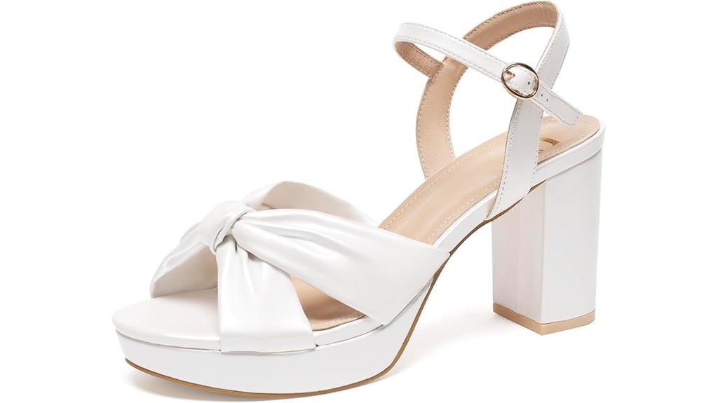 adjustable ankle chunky heels