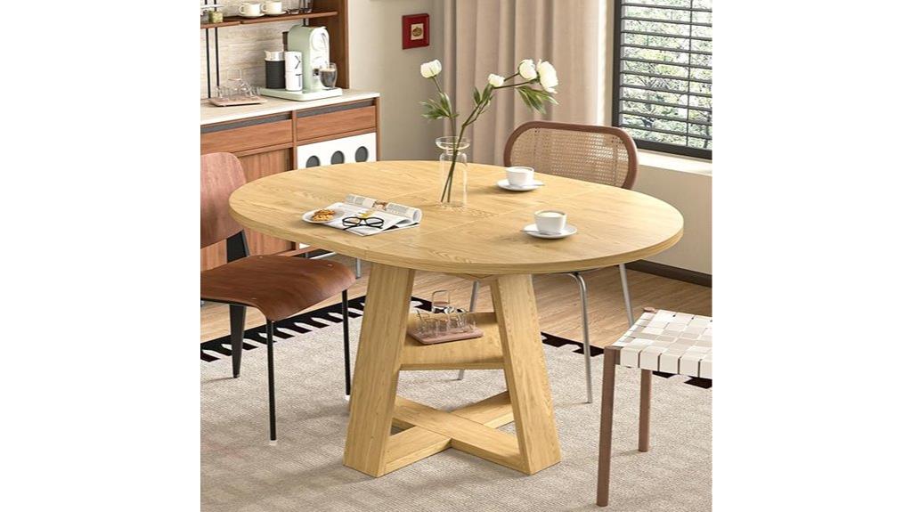 adjustable round dining table