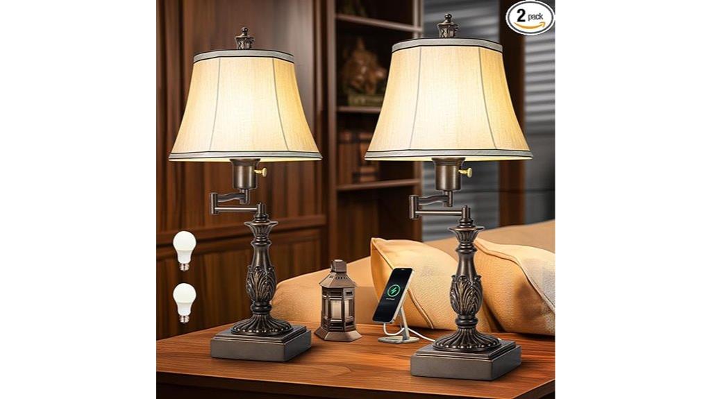 adjustable rustic table lamps