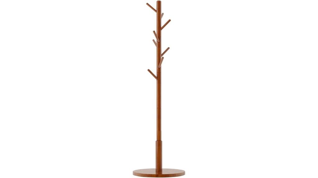 adjustable wooden hook rack
