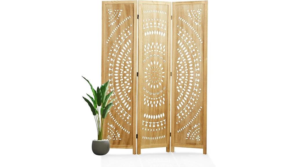 adjustable wooden privacy screen