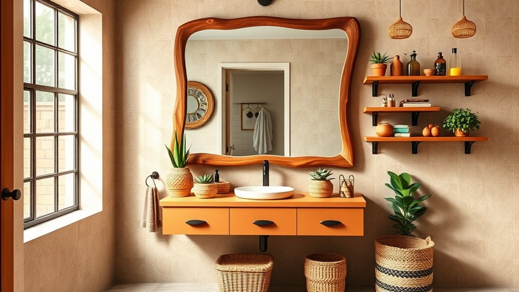 affordable boho bathroom makeover