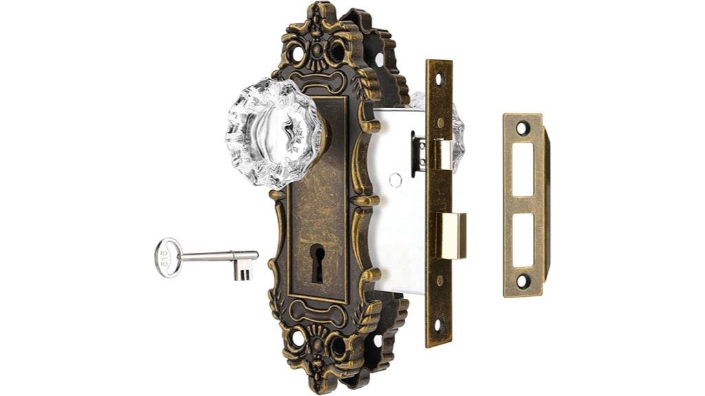 antique brass interior lock