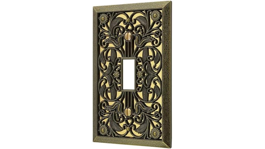 antique brass wallplate