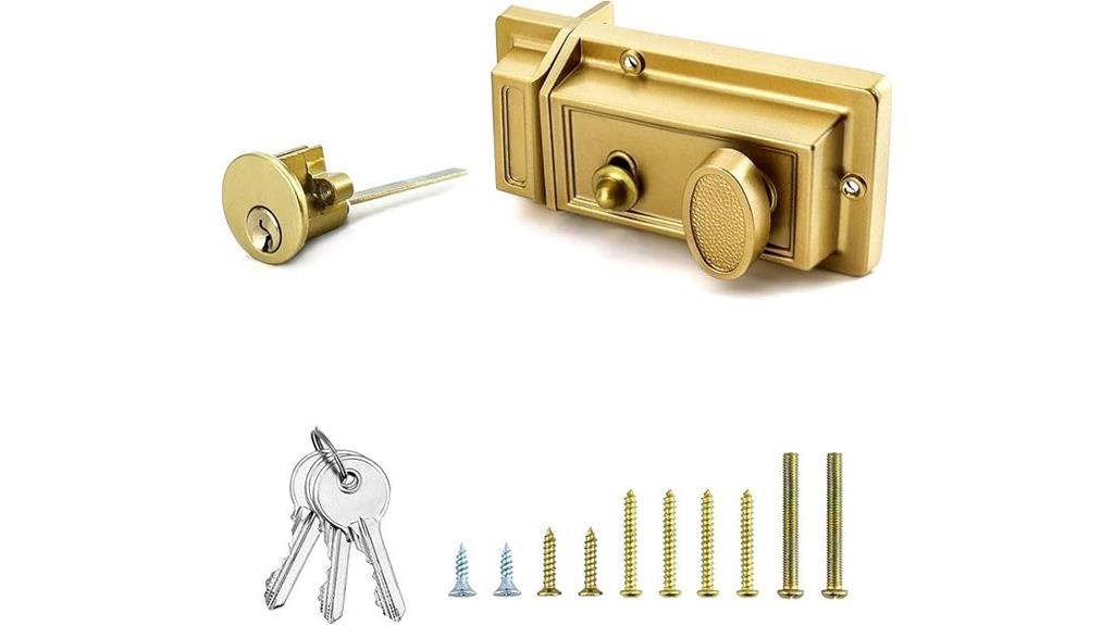 antique gold night lock