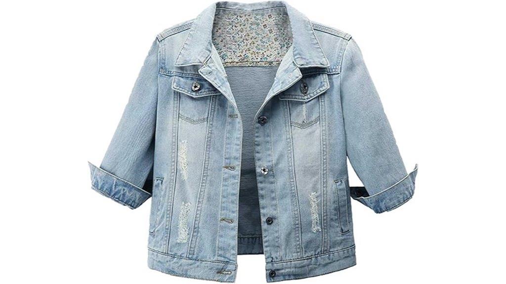 autumn denim short coat