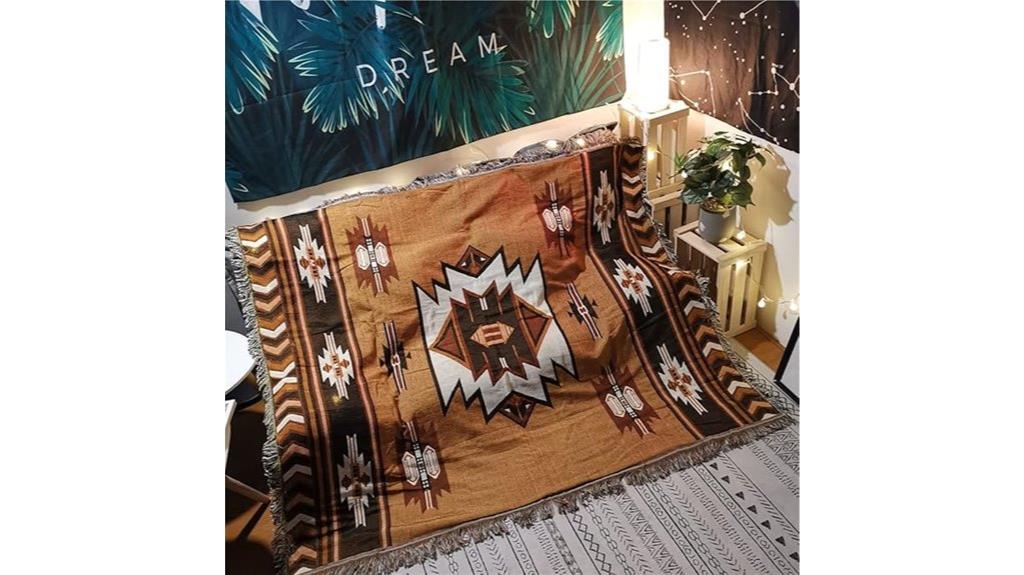 aztec design reversible tapestry