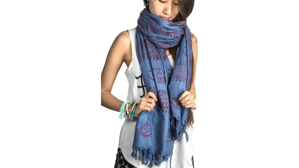 azure cotton yoga wrap