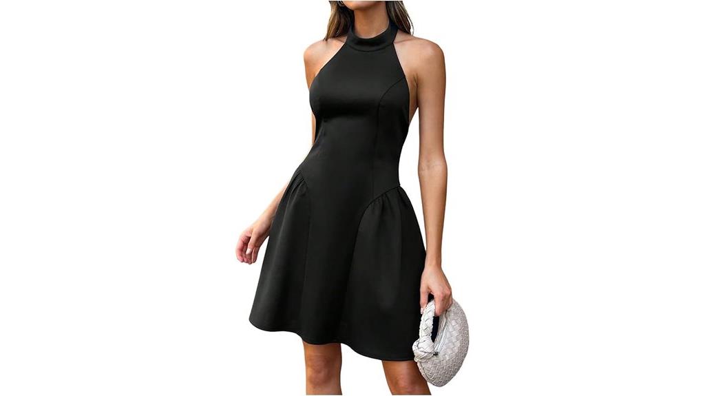 backless halter dress
