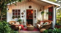 backyard boho studio conversion