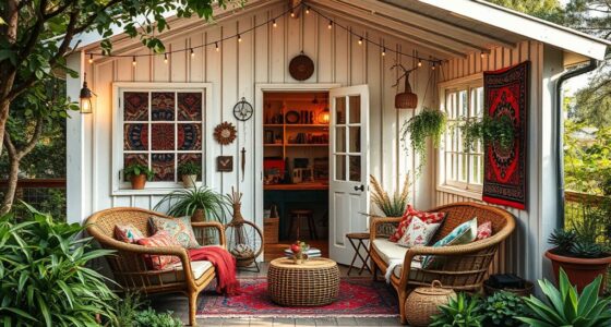 backyard boho studio conversion