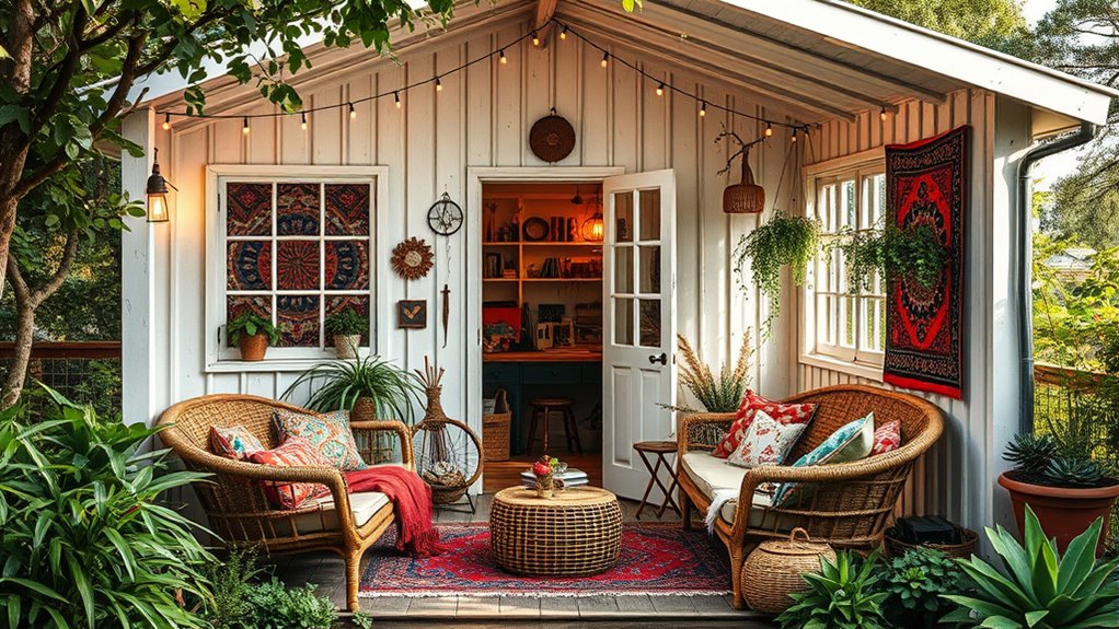 backyard boho studio conversion