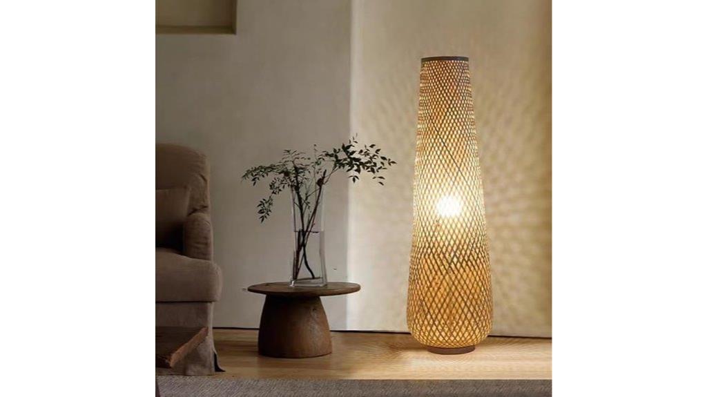 bamboo bohemian floor lamp