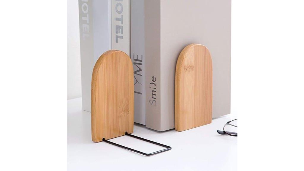 bamboo bookends set