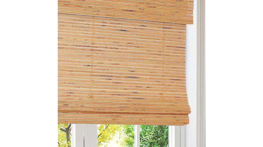 bamboo cordless walnut shades