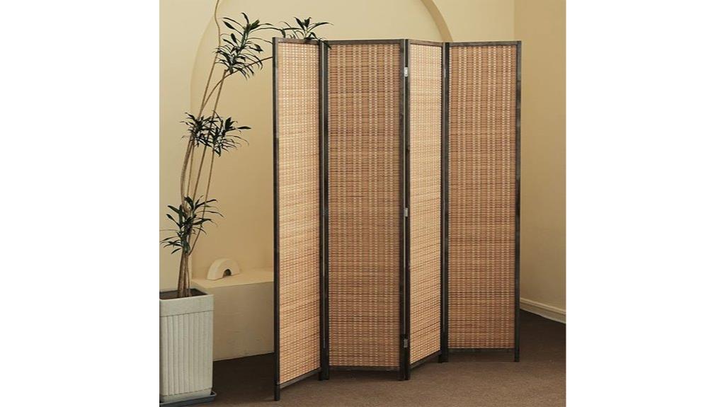bamboo panel room divider
