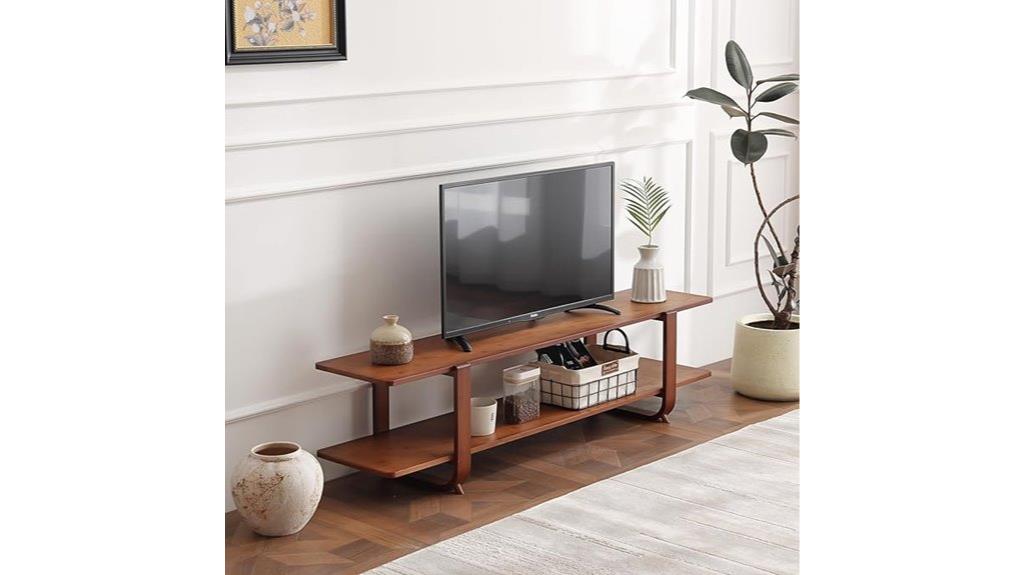 bamboo tv stand large