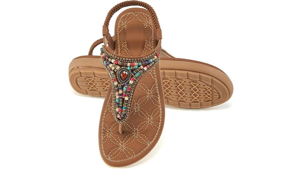 beaded flat sandals