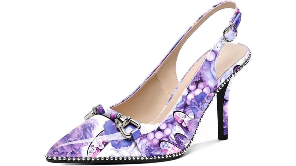 beaded high heel pumps