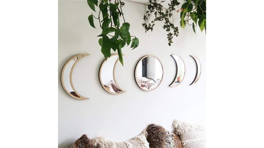 beige scandinavian wall mirror