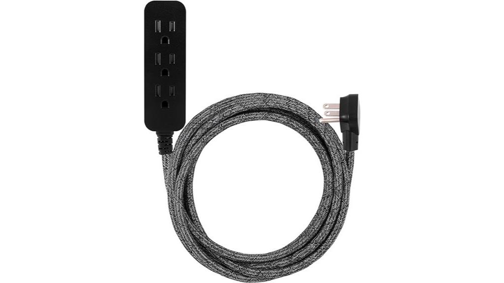 black braided 15 ft extension