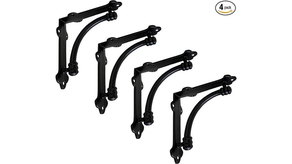 black cast iron brackets