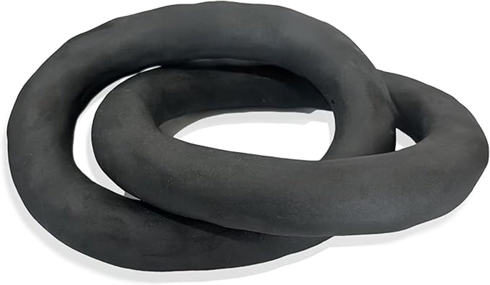 black knot ceramic sculpture