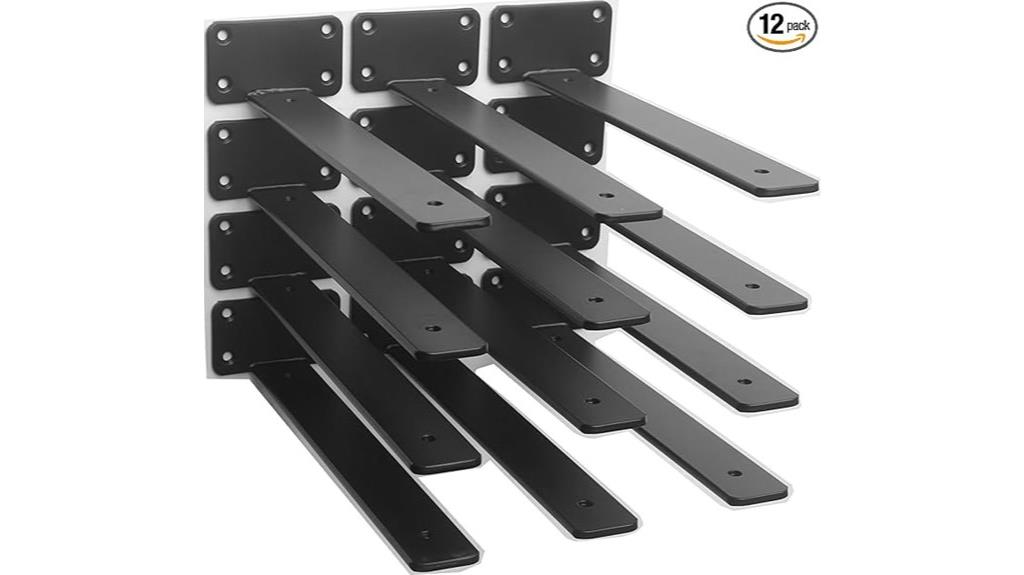 black l shaped shelf brackets
