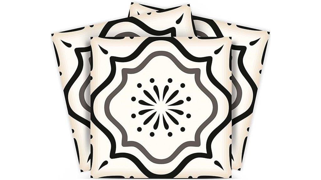 black white peel stick tiles