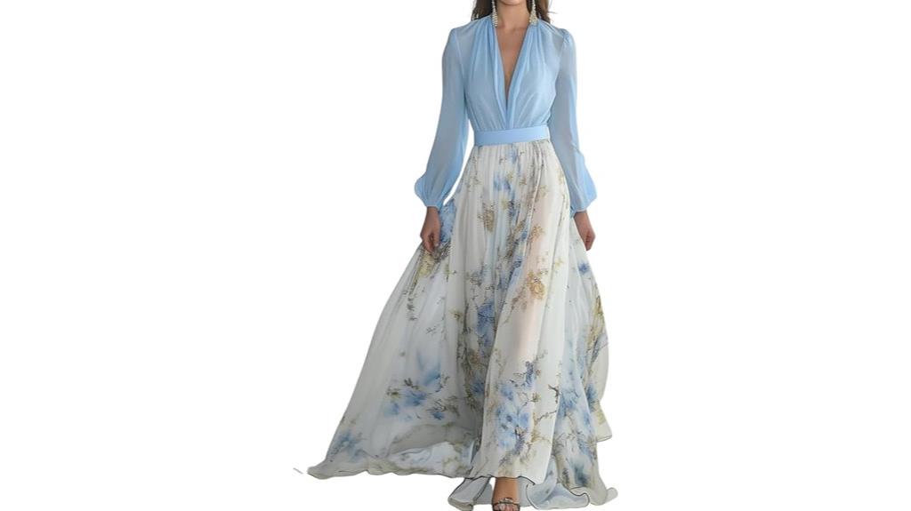 blue floral maxi dress