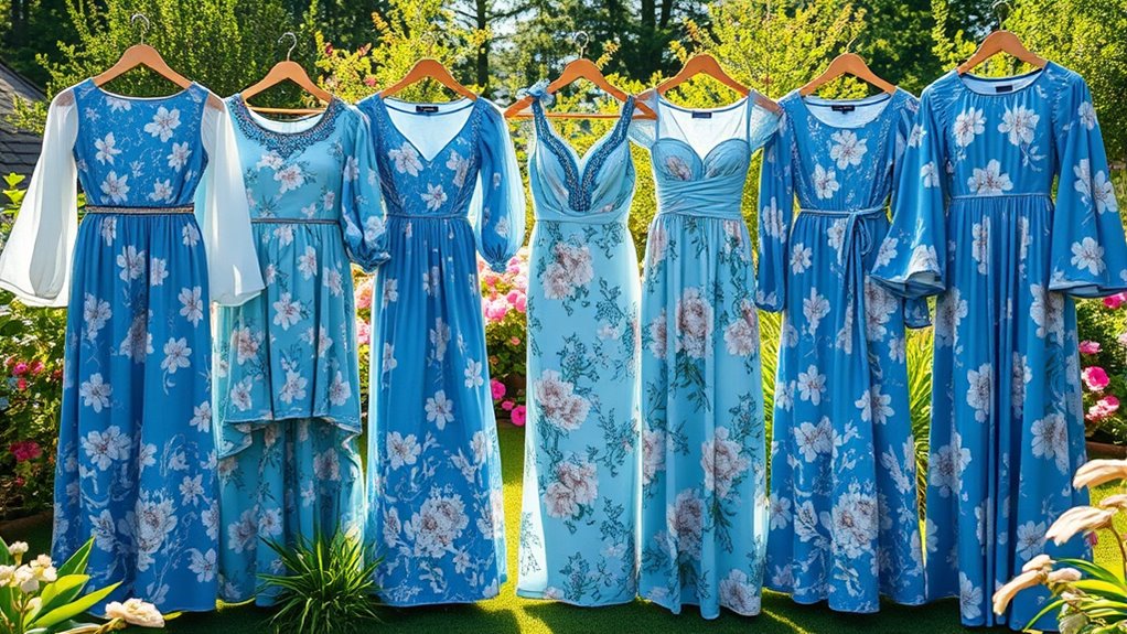 blue floral maxi dresses