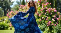 blue floral maxi dresses