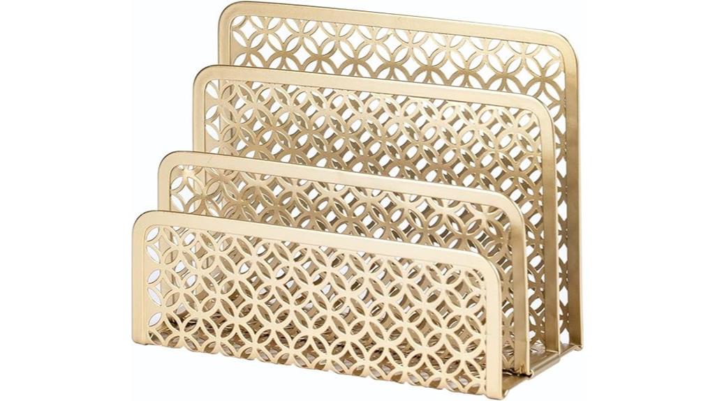 blue monaco gold desk organizer