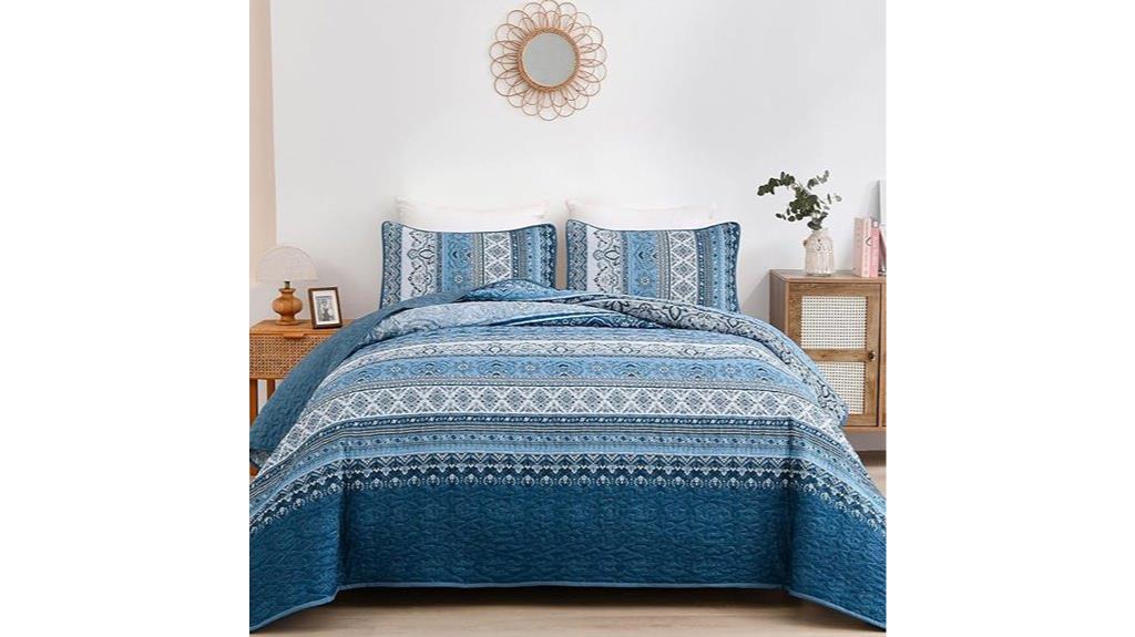 blue queen bedding set