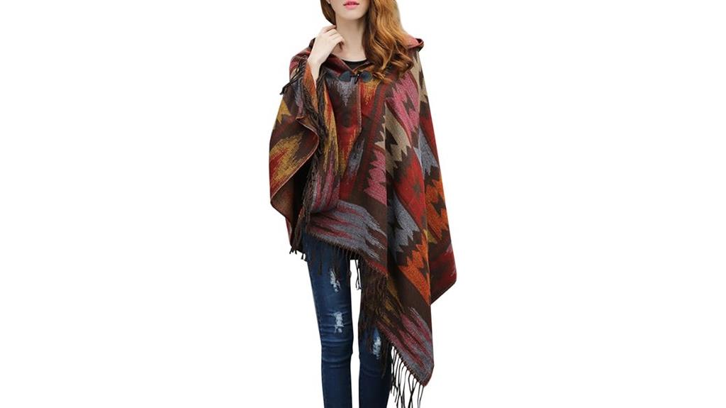 bohemian aztec blanket poncho
