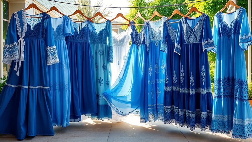 bohemian blue dress collection