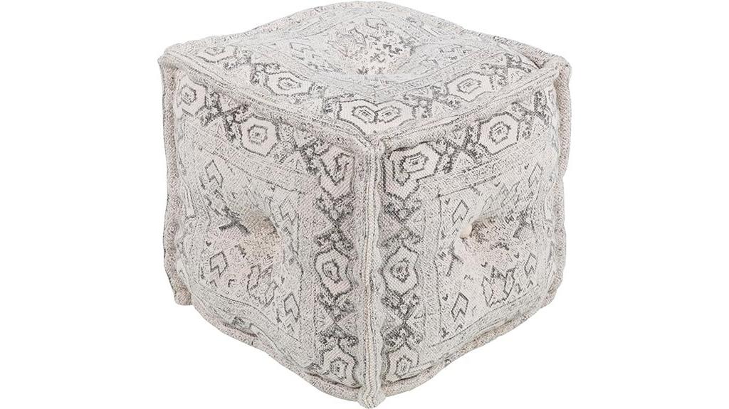 bohemian charcoal footstool