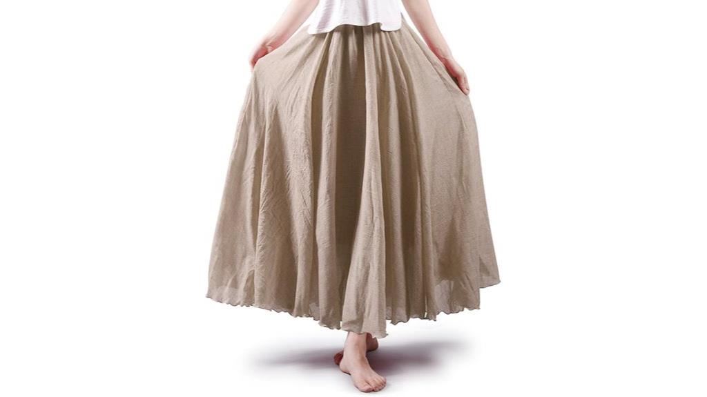 bohemian cotton maxi skirt