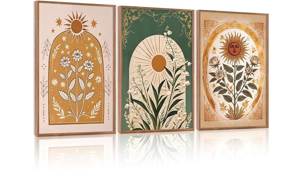 bohemian floral canvas