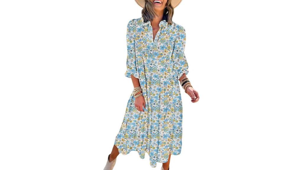 bohemian floral casual dress