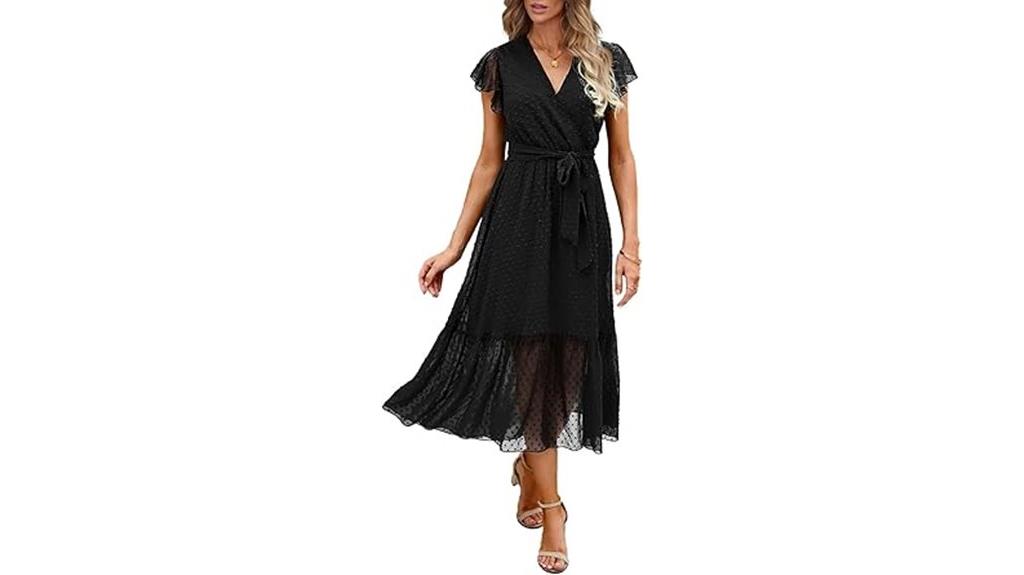 bohemian floral wrap dress