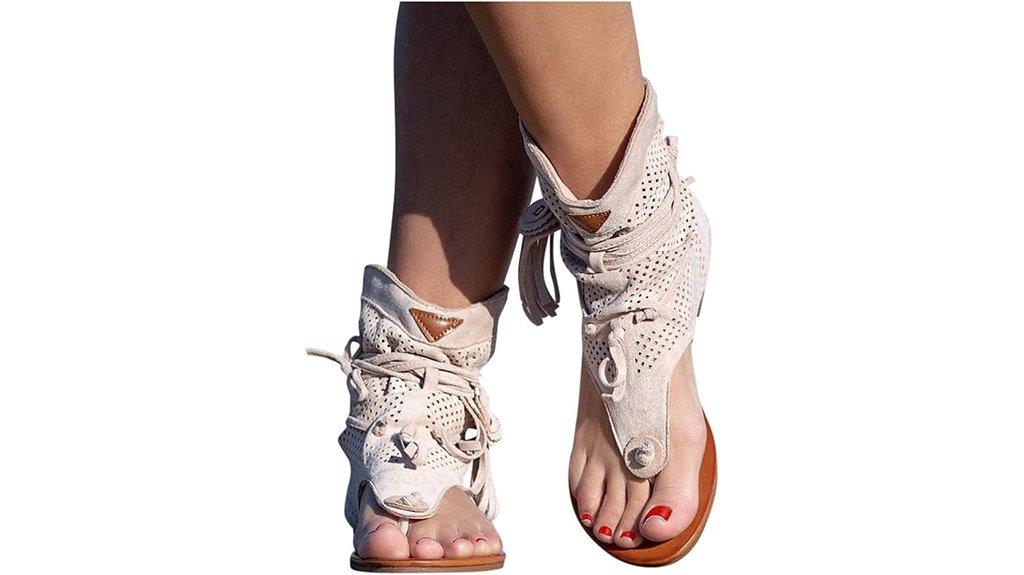 bohemian gladiator fringe sandals