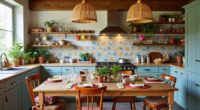 bohemian kitchen dining decor