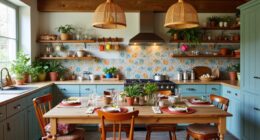 bohemian kitchen dining decor
